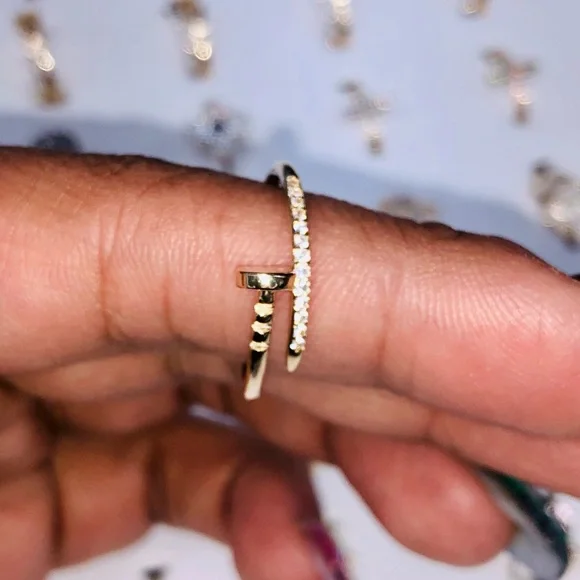 14k solid real gold NOT plated bestselling custom made deisgner Nail ring sale! - Picture 1 of 3